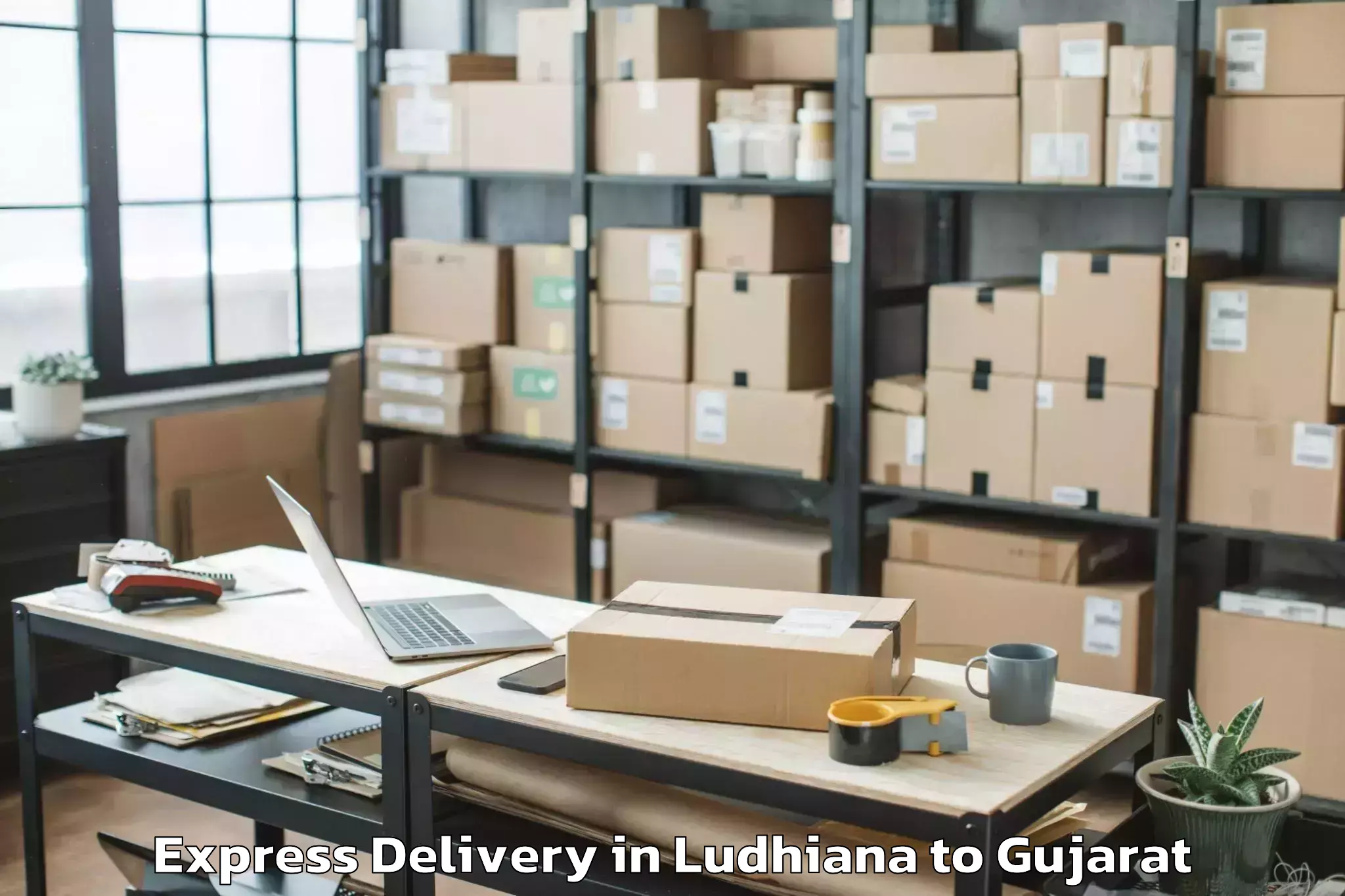 Reliable Ludhiana to Waghodia Express Delivery